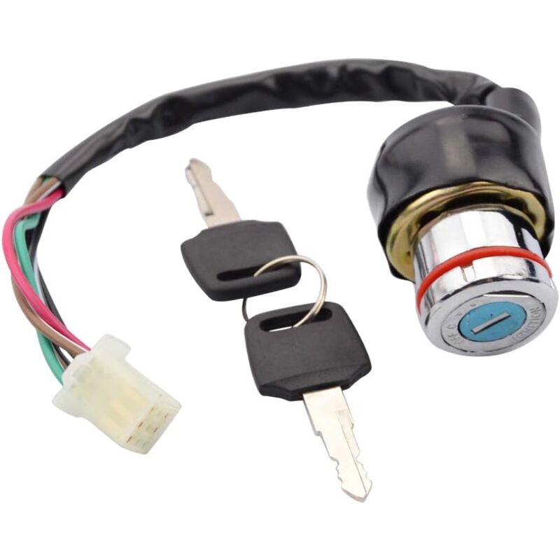 6 Wire Iron Ignition Key Replacement for ATV and Dirt Replacement for Bike