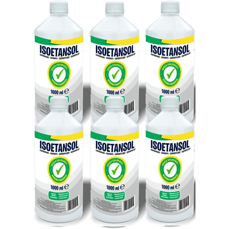Isoetansol - 6 x 1 - ipa 100AE, Isopropanol, Alcool Isopropylique, Nettoyage d'imprimantes 3D, Electronique, Nettoyant pour Cuves a Ultrasons,