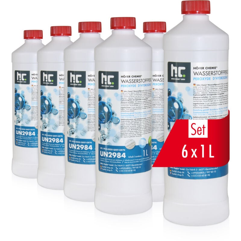 Höfer Chemie Gmbh - Höfer Chemie Péroxyde d'hydrogène 11,9 % Höfer Chemie® en bouteille de 1 l 6 l (en)