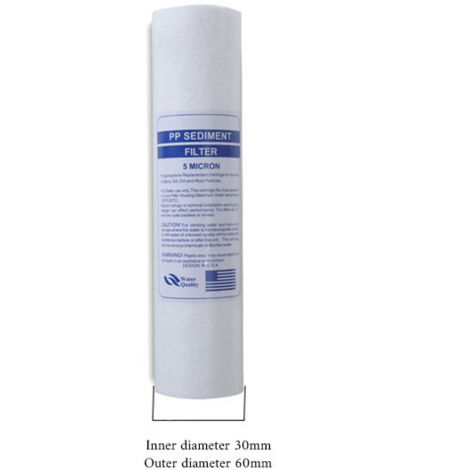 6 x 10" Sediment Water Filter Cartridge for Reverse Osmosis, Pole-Fed Water and Particle Filtration, Fits 10" Standard Filter Housings - 5 Micron