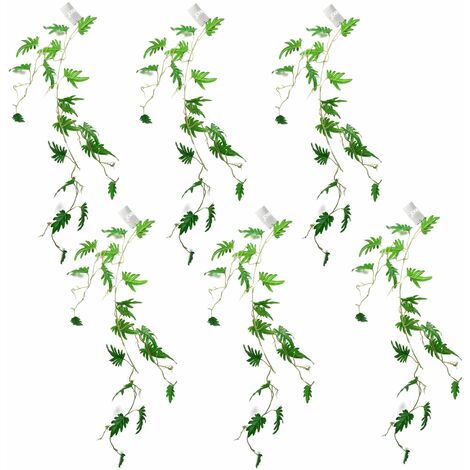 6 x 100cm Artificial Hanging Trailing Philodendron Small Leaf Plant