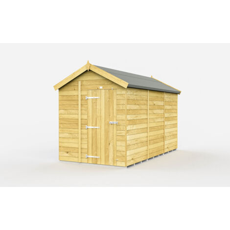 6 x 11 Feet Apex Shed - Single Door Without Windows - Wood - L329 x W175 x H217 cm