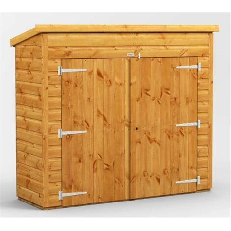 6 x 2 Premium Tongue and Groove Pent Bike Shed - 12mm Tongue and Groove Floor and Roof
