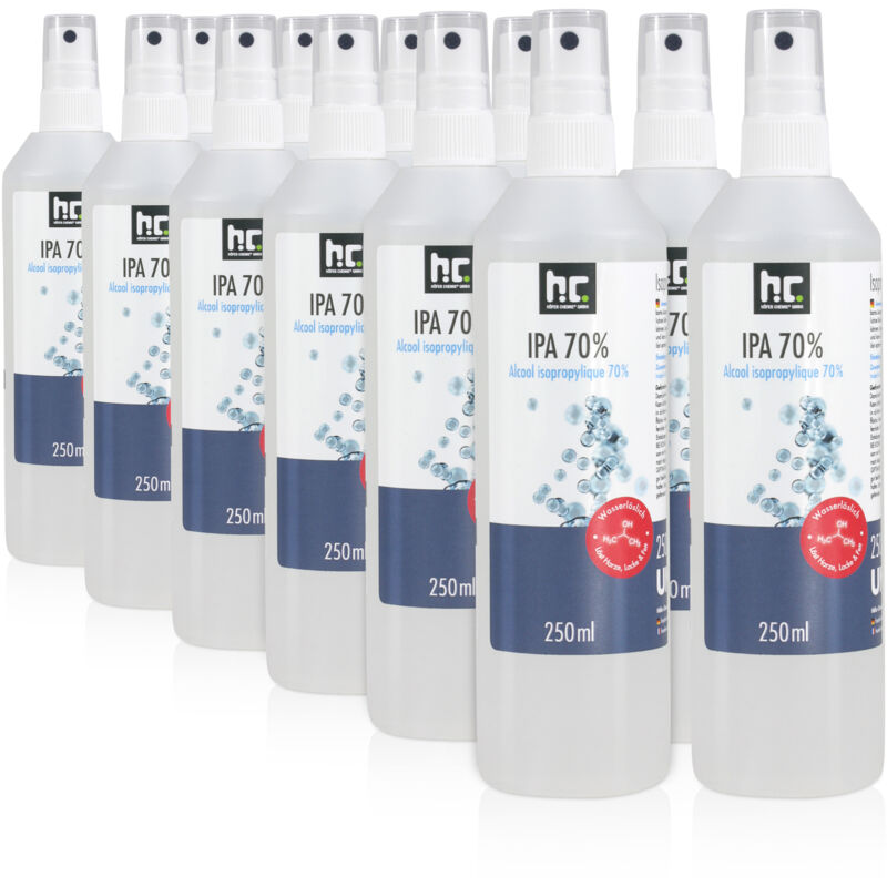 3 l alcool isopropylique 70% en flacon vaporisateur (12 x 250 ml)