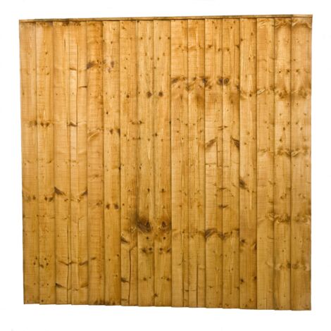 6' x 3' Feather Edge Pressure Treated Wooden Fence Panel