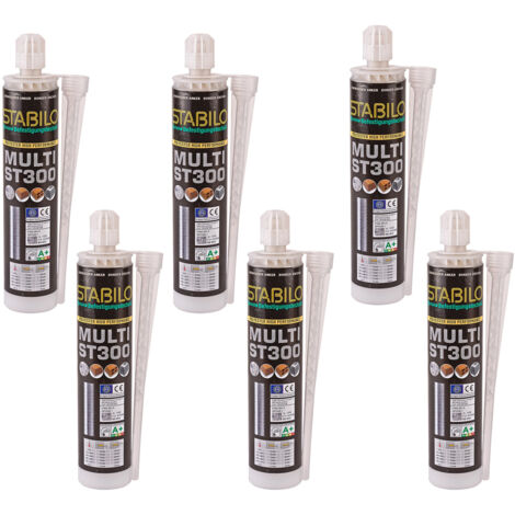 6 x 300ml Verbundmörtel Multi ST300 Set Kartusche Injektionsmörtel Montagemörtel