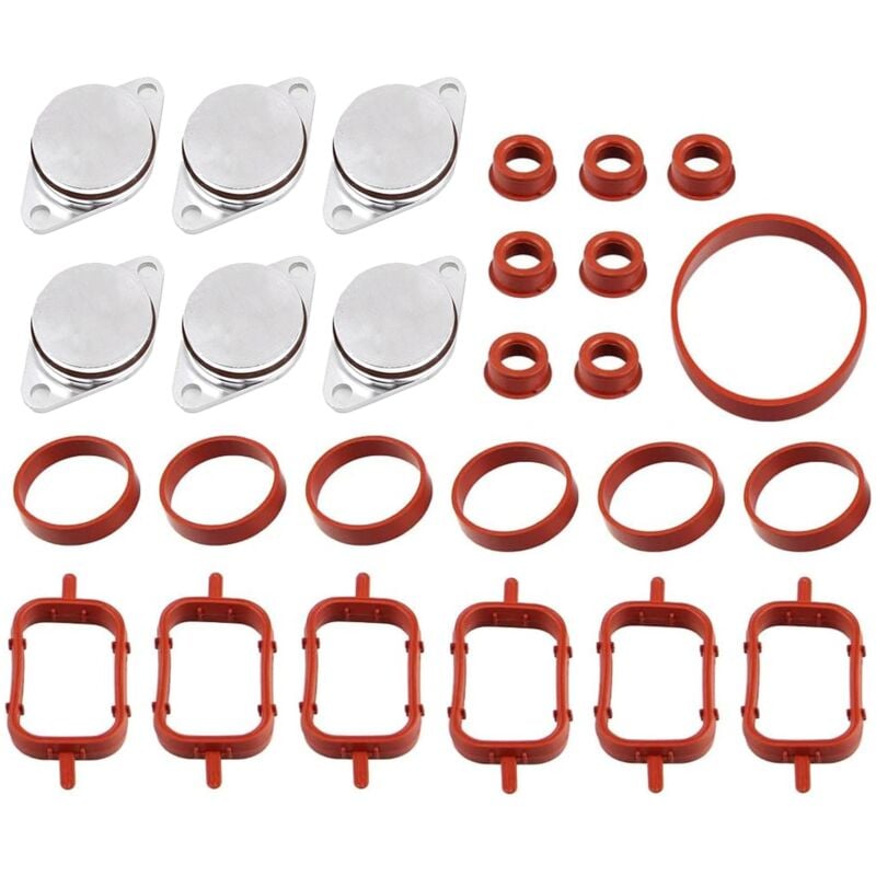 6 x 33mm Kit de suppression clapets d'admission joint collecteur admission 11612245439 pour E87 E46 E90 E91 E92 E93 E39 E60 E83 E53