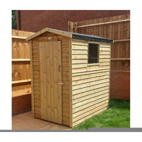 6 x 4 Feet Budget Garden Shed with 1 Window - Timber - L180 x W116 x H210 cm