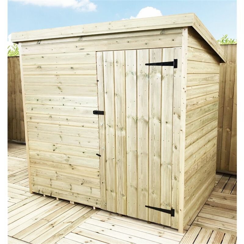 Marlborough Pent Sheds(bs) - 6 x 5 Windowless Pressure Treated Tongue And Groove Pent Shed With Single Door