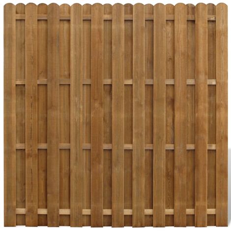 6' x 6' (1.8m x 1.8m) Hit & Miss Fence Panel by Dakota Fields - Brown