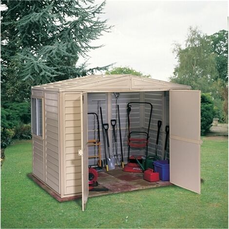 6 x 8 Deluxe Duramax Plastic Pvc Shed With Steel Frame (1.60m x 2.39m)