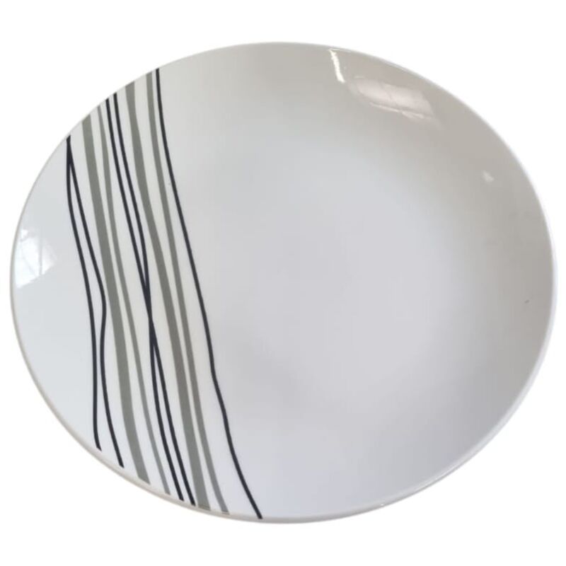 6 x assiettes plates GRAPHIC - Porcelaine – Ø 20,5 cm