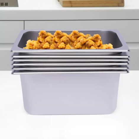 6 x bacs gastronormes bacs GN 1/2 profondeur 150 mm adaptés pour chafing dish