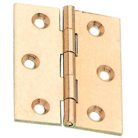 6 x BL CERNIERA FRESATA PIANA OTTONE BRO 50X40 MM 2 PZ