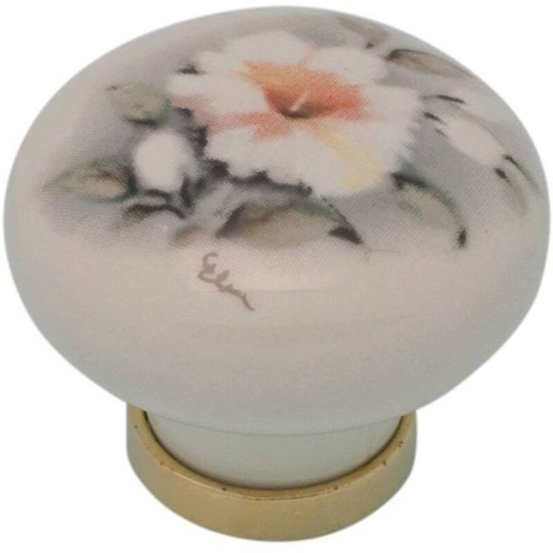 Capaldo - 6 boutons en porcelaine bl avec base f/6 (pcs.2)