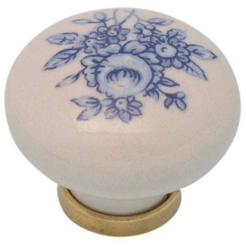 6 x boutons en porcelaine bl avec base f/8 (pcs.2)