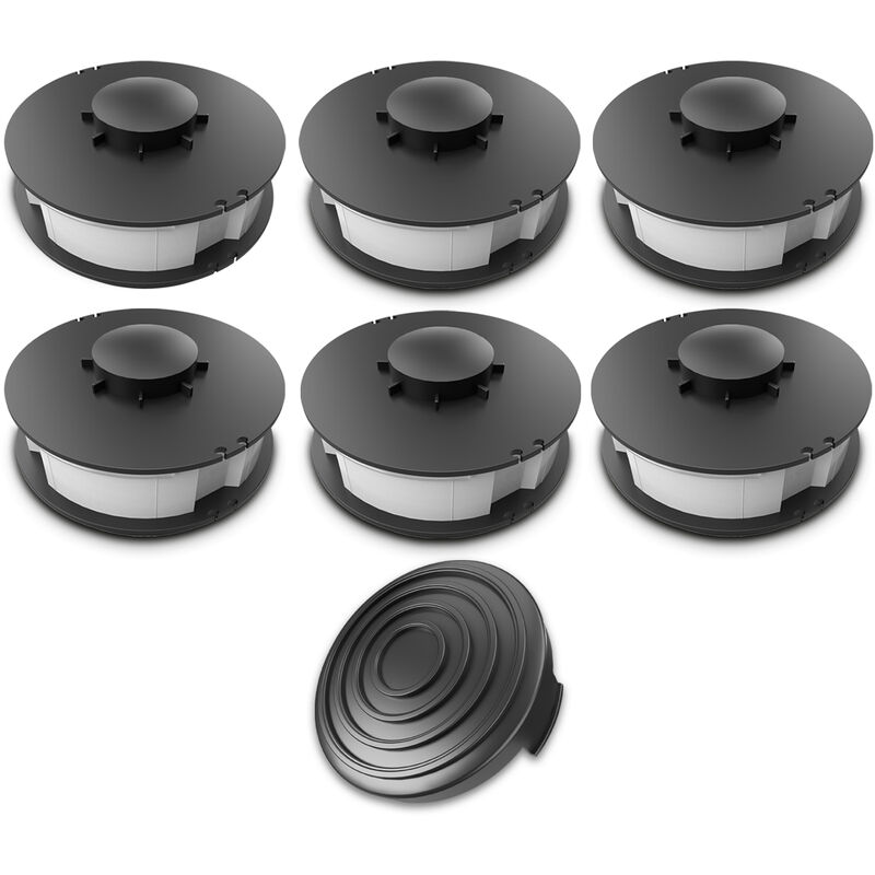 6 x Bobine de fil de rechange pour coupe-bordures/Double Bobine - Compatible avec ALDI Gardenline Coupe-bordures électrique GLR 450 451 452 453 454