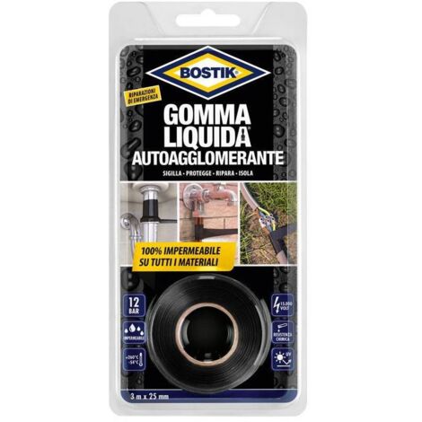 6 x BOSTIK GOMMA LIQUIDA AUTOAGGLOM 25MMX3M BL