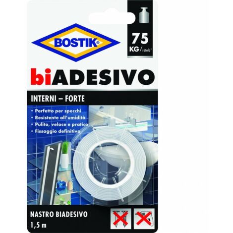 6 x BOSTIK NASTRO BIADESIVO INTERNI 19MMX1,5M BLISTER