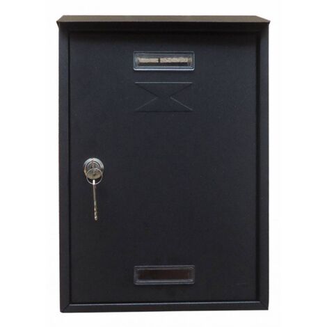 6 x CASSETTA POSTALE C/TETTO E CIL 22X7X33 CM ANTRACITE
