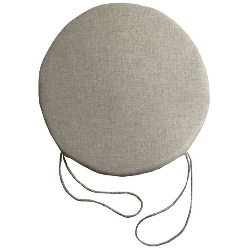 6 x coussin jardin écru rond h.4,5 dm.41