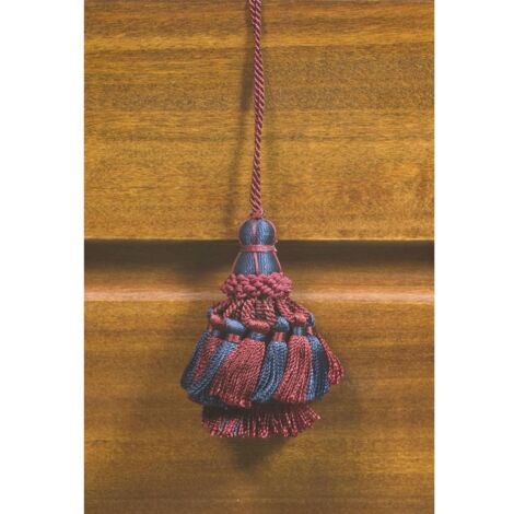 6 x FIOCCO P/CHIAVI CM.9 BLU E BORDO