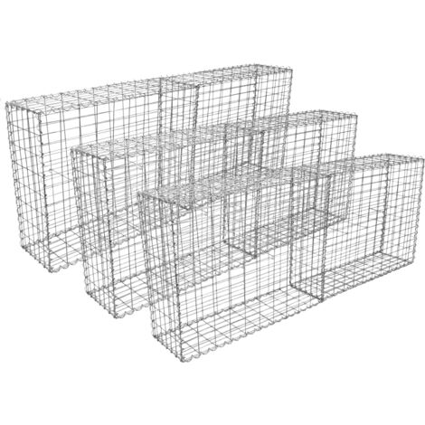 6 x Gabionen Steingabionen Gabionenkörbe Drahtkorb Gitterkorb 100 x 95 x 30cm