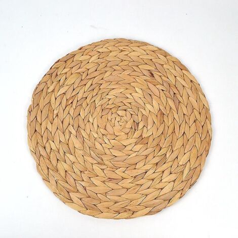 6 X Napperons De Jacinthe Deau Ronde 30 Cm, Set De Table De Qualit En Osier Tiss, Dessous De Plat, Sets De Tables Isolants Et Rsistants  La Chale
