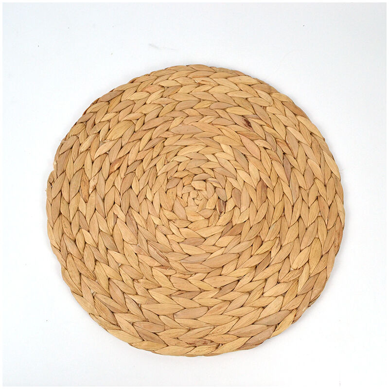 Linghhang - 6 x napperons de Jacinthe D'Eau Ronde 30 cm, Set de Table de qualité en Osier tissé, Dessous de Plat, Sets de Tables isolants et