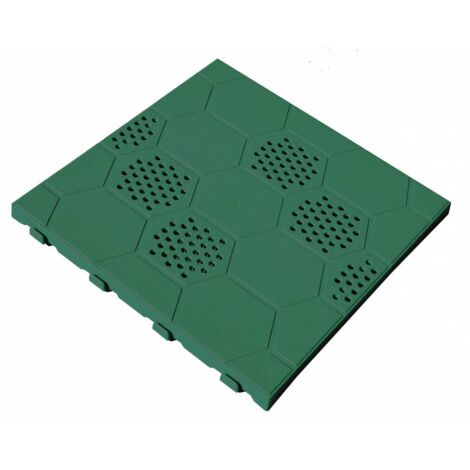 6 x PIASTRELLA IN PP 40X40X2,5CM E40 VERDE