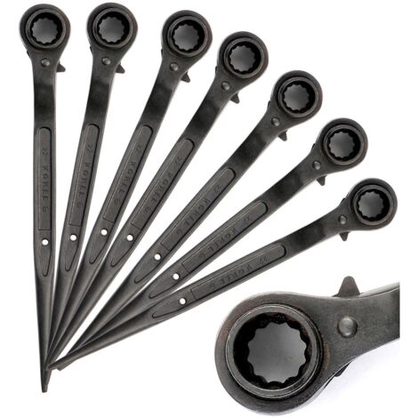 6 x Ratsche Gerüstbauratsche Gerüstbauknarre Gerüstratsche Gerüst Ratschenschlüssel 19-22mm