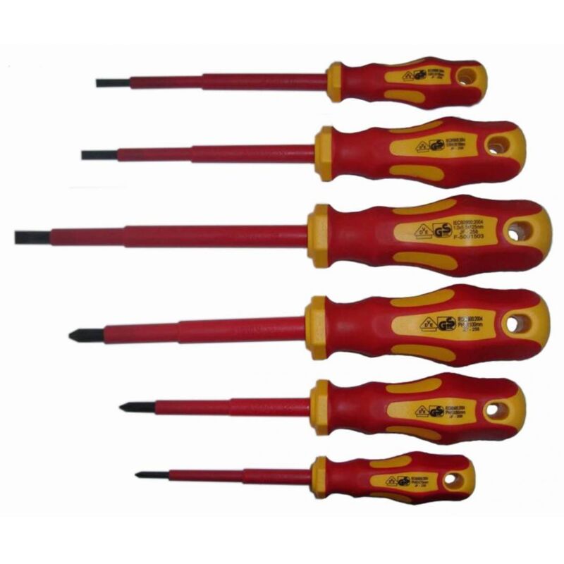 6 tournevis série 6 avec isolation vde