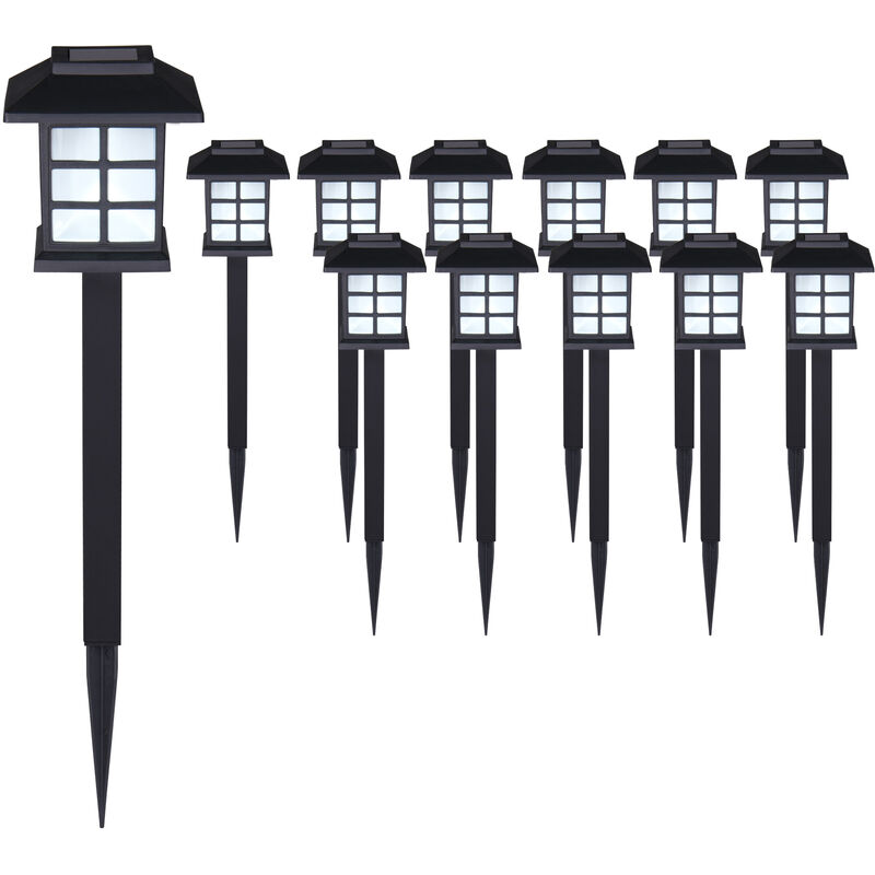 Deuba - 6-24 x LED Solar Light Garden Pathway Ground Lantern Landscape Outdoor Yard Lamp 12Pcs Set