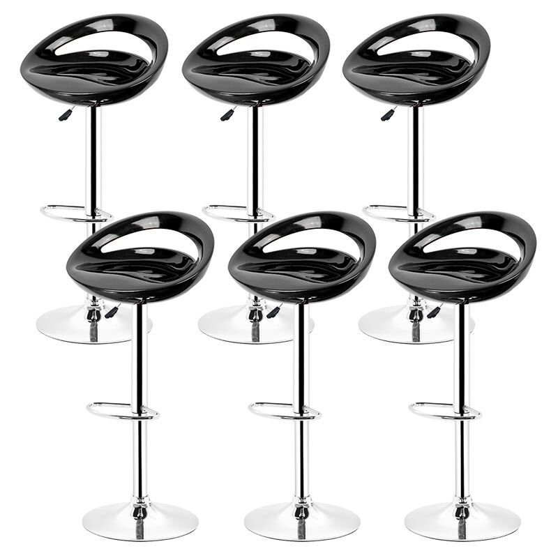 

Yongqing - 6 x Taburetes de Bar ABS, Silla de Bar Reposapiés Giratorio de 360°,Ajustable en Altura|Negro |