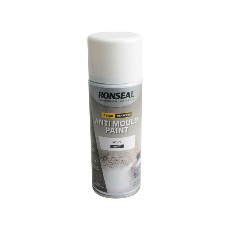 Ronseal - 37481 6 Year Anti Mould Aerosol White Matt 400ml rslqdamawm