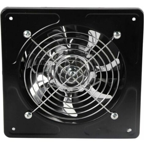 6-Zoll-Abluftventilator, 150 mm Lochdurchmesser, 40 W, Luftabsaugung, Wandmontage, Abluftventilator für Küche und Badezimmer (schwarz)