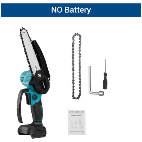 MAEREX 6-Zoll-Mini-Akku-Akku-Kettensäge, bürstenlose elektrische Kettensäge mit 2 Ketten (keine Batterie)