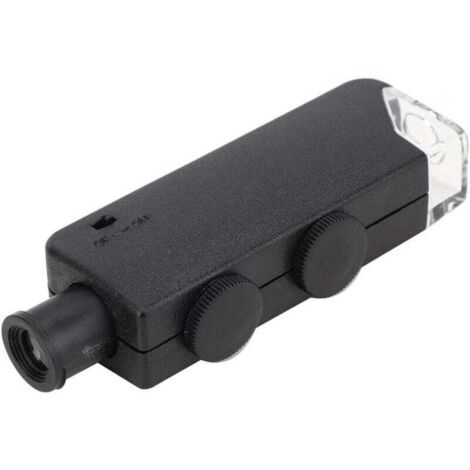 60-100x magnification, adjustable LED-illuminated pocket microscope, portable magnifying glass for observations