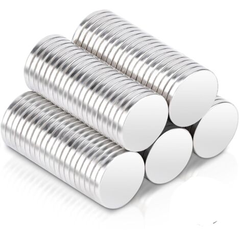 60 aimants puissants en néodyme 12x2 mm, autocollants adhésifs, pour tableau blanc, bureau et bricolage, lot de 60.