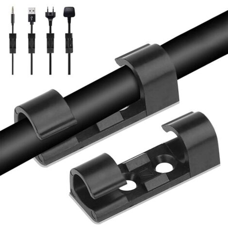 60 attaches-câbles autocollantes, attaches-câbles rondes autocollantes pour une utilisation en extérieur, support de gestion des câbles-AquaForge