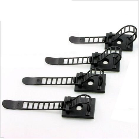 60 attaches-câbles, colliers de serrage, clips de câbles auto-adhésifs, réglables-AquaForge