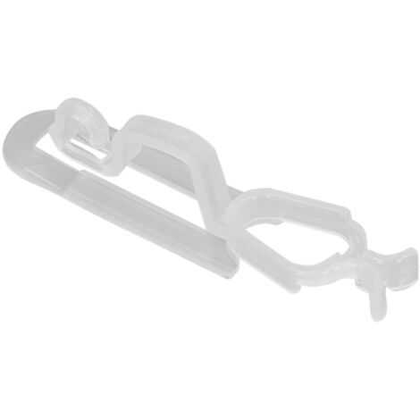 60 attaches souples et imperméables pour guirlandes de Noël - Lot de 60 pour décorations de sapin de Noël blanc