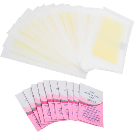 60 bandes de cire chaude pour jambes, aisselles et visage - 60 pièces - Kit d'épilation portable unisexe