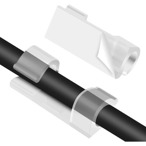60 clips de câble auto-adhésifs, clips de gestion des câbles-AquaForge