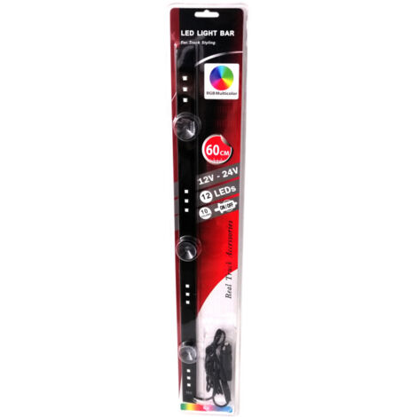 Светещ лед бар 60 cm 45 LED 12V - 24V Многоцветн RGB