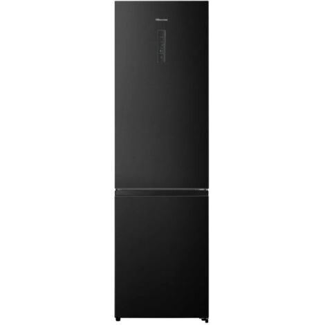 60 cm breiter, 336 liter fassender no-frost-kombikühlschrank aus schwarzem edelstahl - Hisense - FCN331AFD