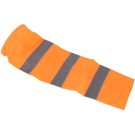 60 cm großer, orangefarbener, reflektierender Windsack für Flughafen, Bauernhof, Garten, Park – Windrichtungsanzeiger für den Außenbereich