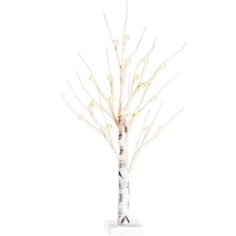 60 cm LED-Baumbeleuchtung, dekorative Silberbirke mit warmem Licht für Partys und Innendekoration