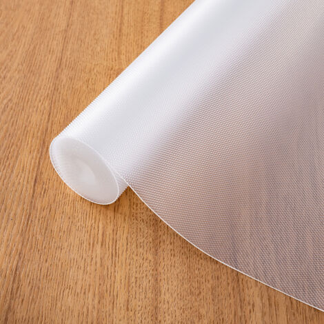 60 cm x 500 cm (transparent/rautenförmig) rutschfeste, wasserdichte und abwaschbare EVA-Küchenregaleinlage für Schränke, Kühlschränke, Spinde und mehr.