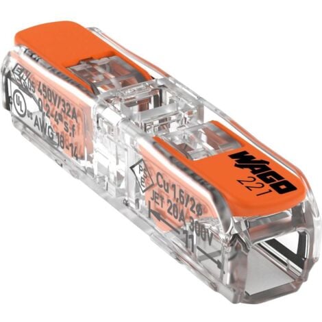 WAGO Connecteur de passage avec levier, 4 mm² - Boîte de 60